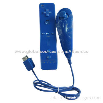 Remote and Nunchuck game Controller for Nintendo Wii with motion plus, Various Colors, factory price